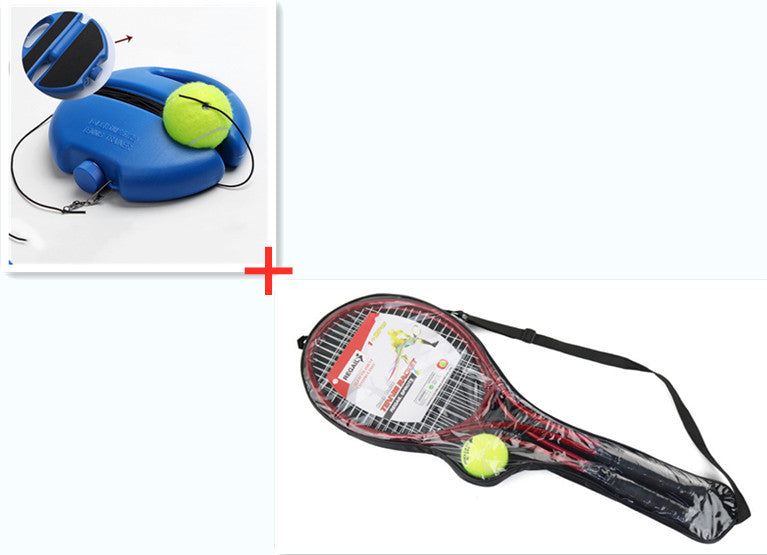 Tennis rebound tennis training device with rope